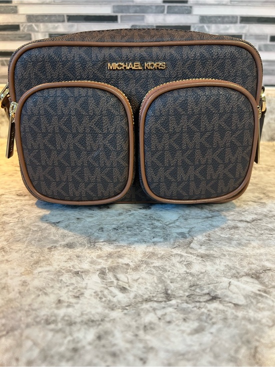 Michael Kors Handbags - Michael Kors Brown Logo Belt Bag with Dual Front Pockets